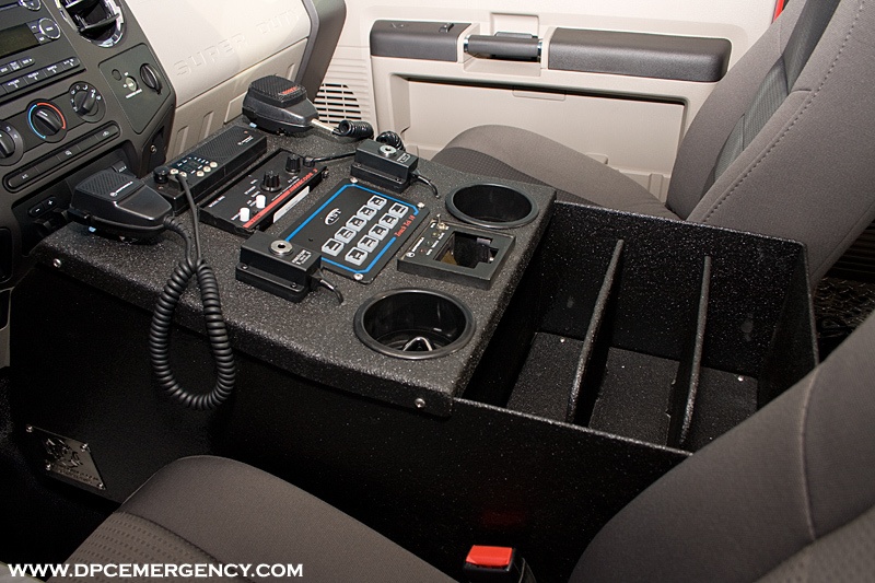 Consoles for police cars and fire trucks