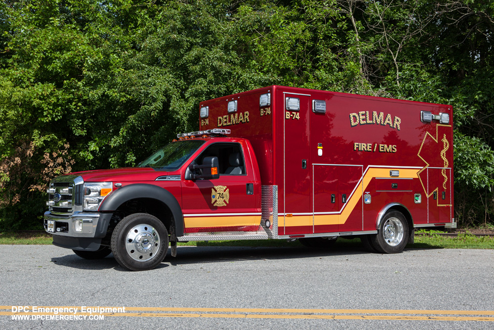 Featured image for “Delmar Fire Department Sussex County, DE – (2) 2014 Ford F-450 4×2 / PL Custom Classic Type I Ambulances”