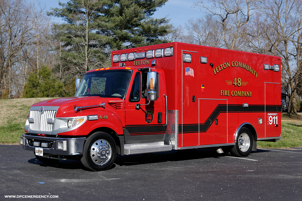 Featured image for “Felton Community Fire Company Kent County, DE – 2012 International TerraStar / PL Custom Titan Medium-Duty Ambulance”