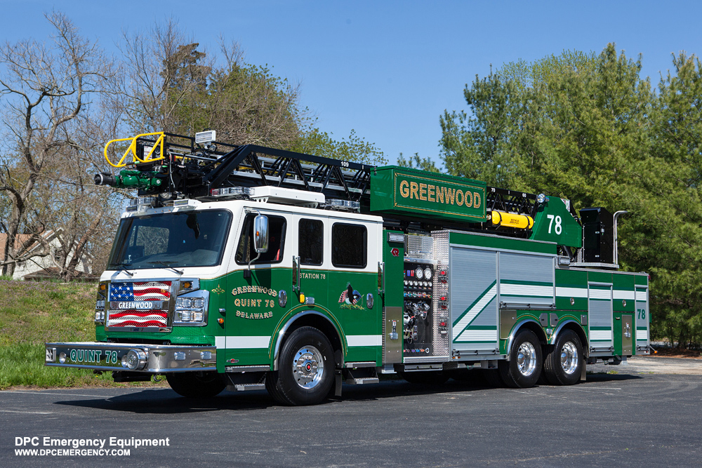 Featured image for “Greenwood Volunteer Fire Company Sussex County, DE – 2013 Commander / Viper 109′ Aerial Ladder”