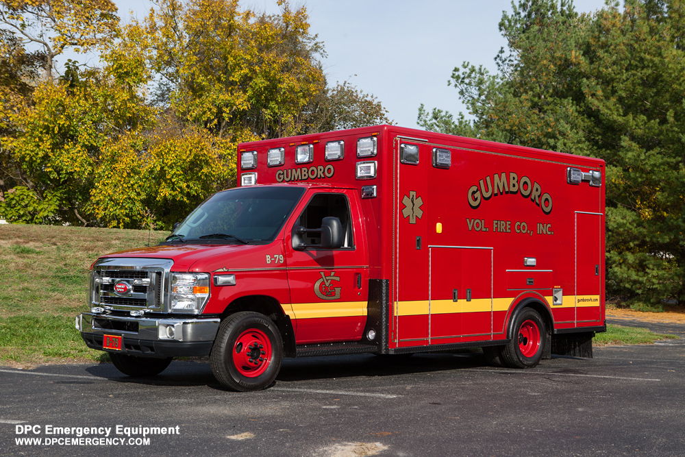 Featured image for “Gumboro Volunteer Fire Company Sussex County, DE – 2015 Ford E-450 / PL Custom Medallion Type III Ambulance (Remount)”