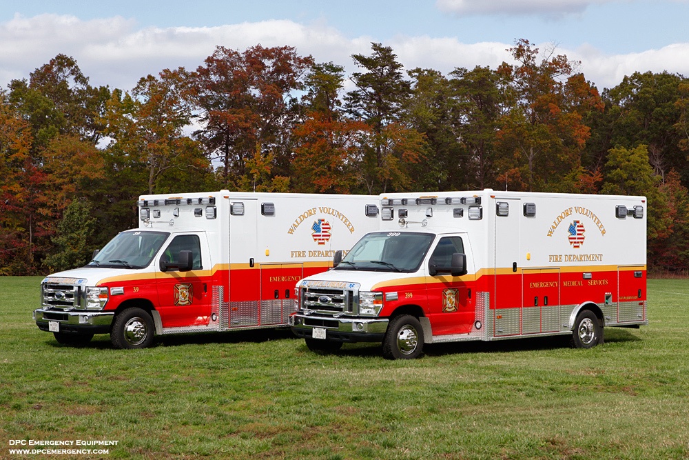 Featured image for “Waldorf Volunteer Fire Department / PL Custom Medallion Type III Ambulances”